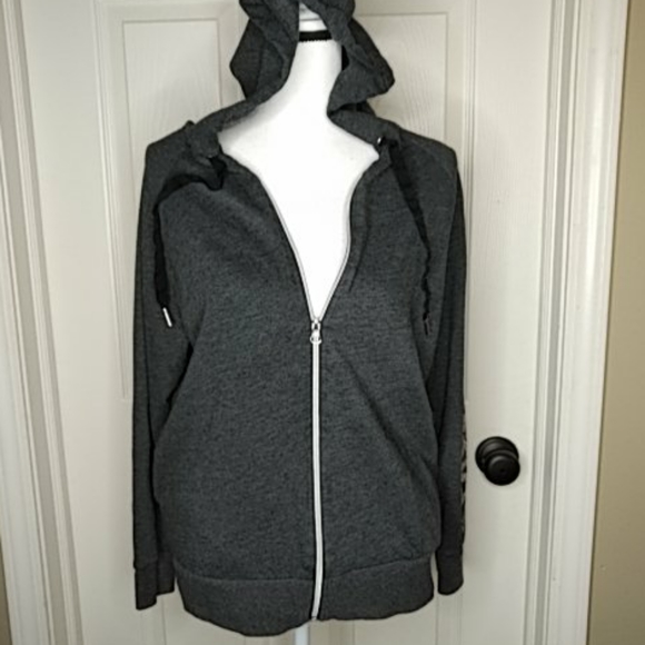Victoria's Secret Tops - Victoria Secret Sport Grey Hoodie Full Zip XS